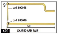 Telwin 803156 Spot Welding XA9 Shaped Arm Set 500mm