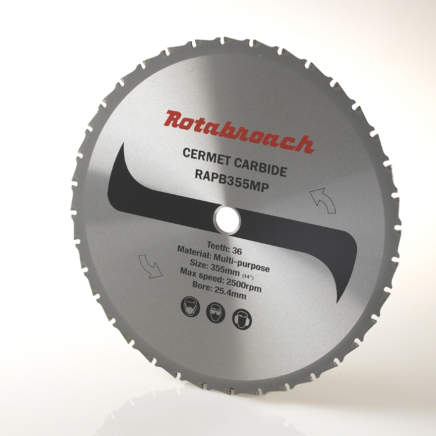 Rotabroach 355mm Cermet Carbide Dry Cutting Blades