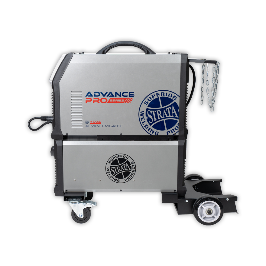 Strata AdvanceMig400C 400A Three Phase MIG/ARC/Lift TIG Compact Trolley Package