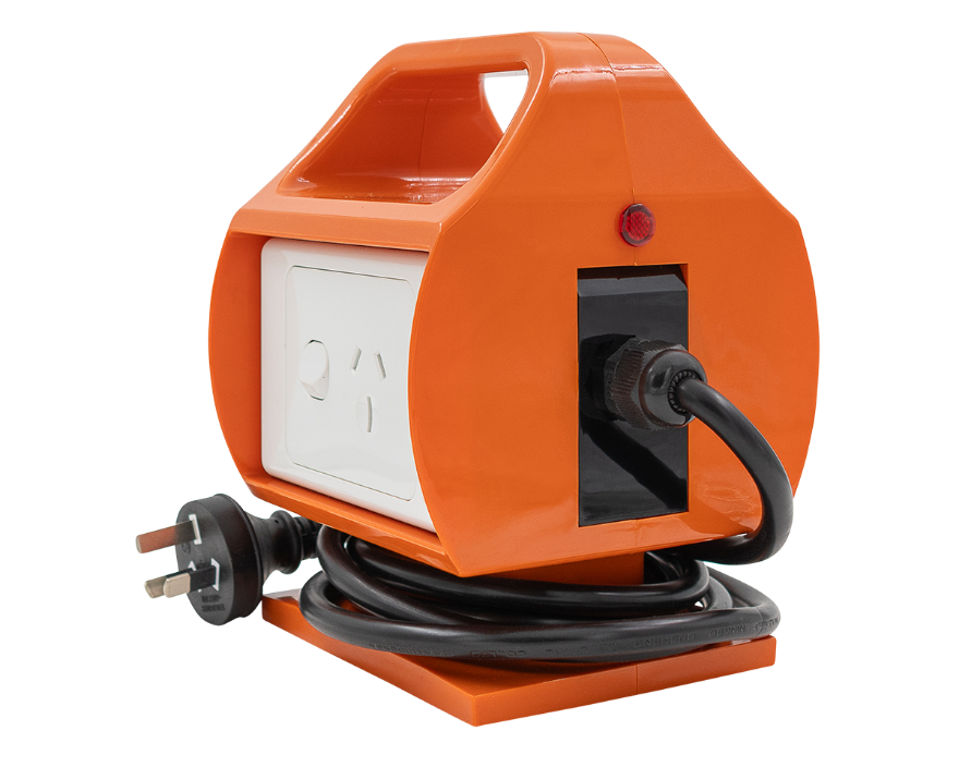 Portable 15A to 10A Mains Plug Adaptor with RCD