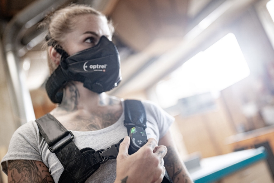 Optrel Swiss Air PAPR Multi Use Respiratory System & Clearmaxx Grinding Helmet Kit