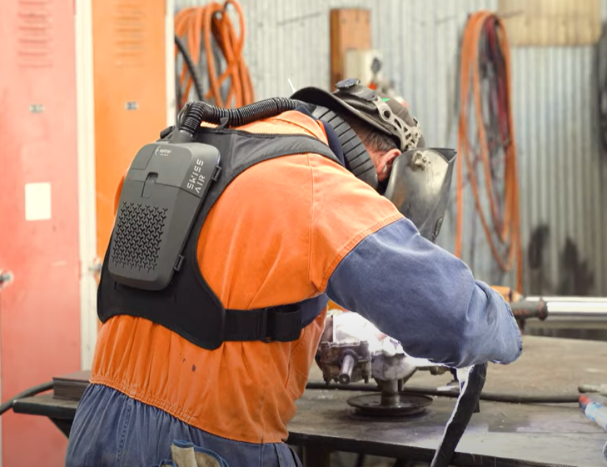 Optrel Swiss Air PAPR Multi Use Respiratory System & Clearmaxx Grinding Helmet Kit