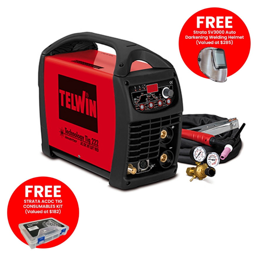 Telwin Technology 222 ACDC HF/Lift Tig Welder